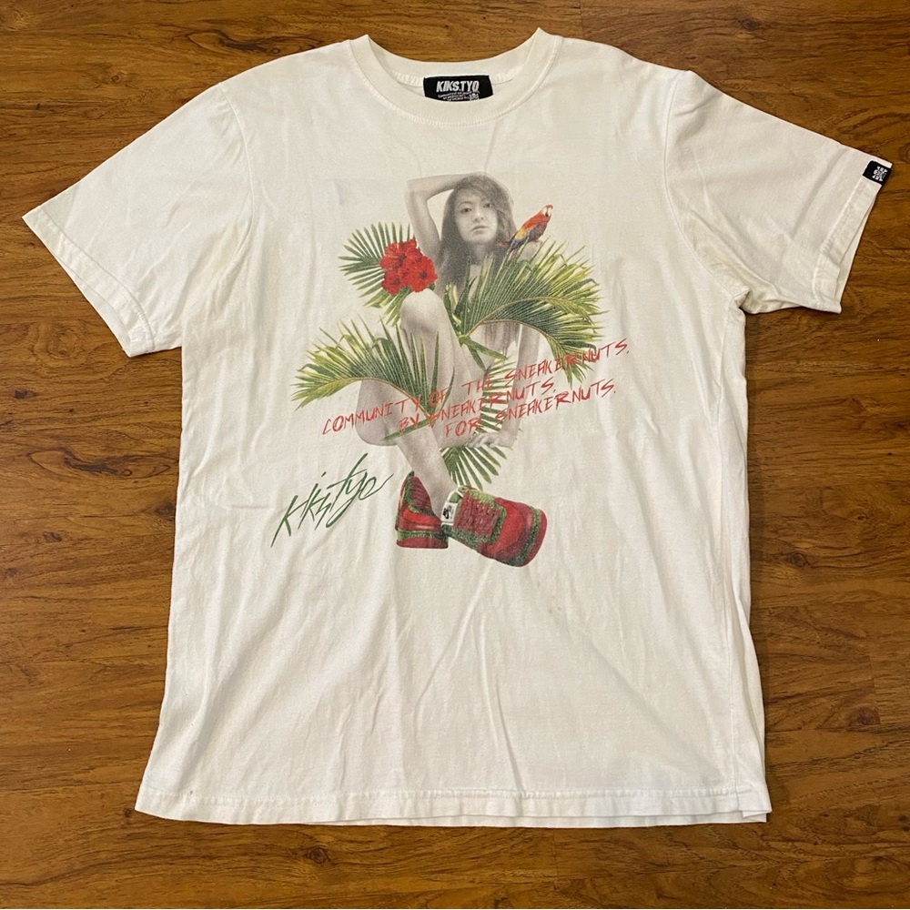 Vintage Kiks Tyo T-Shirt RARE  Yuko Ishida Air Force 1 Model Idol
